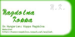 magdolna koppa business card